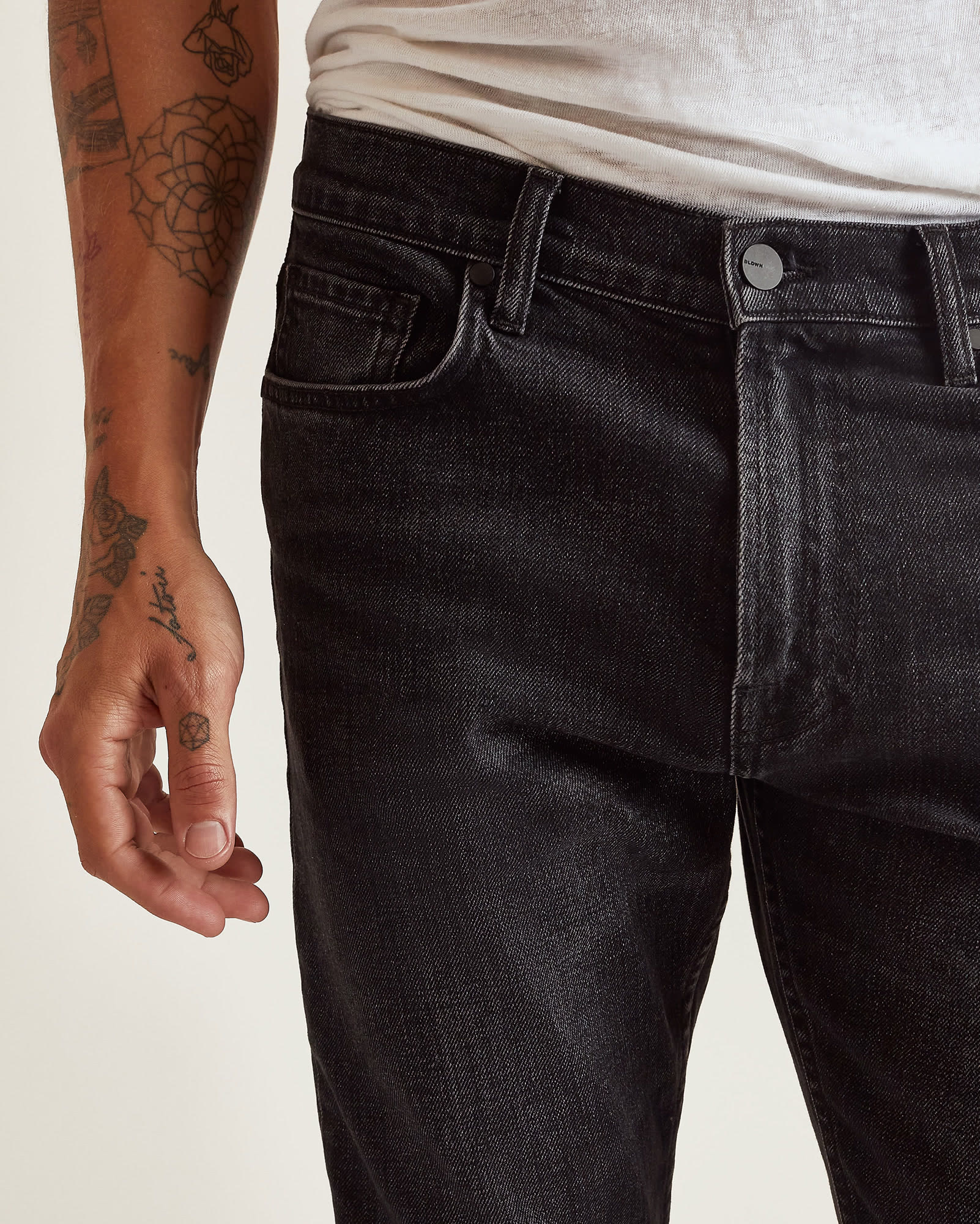 Black denim detail